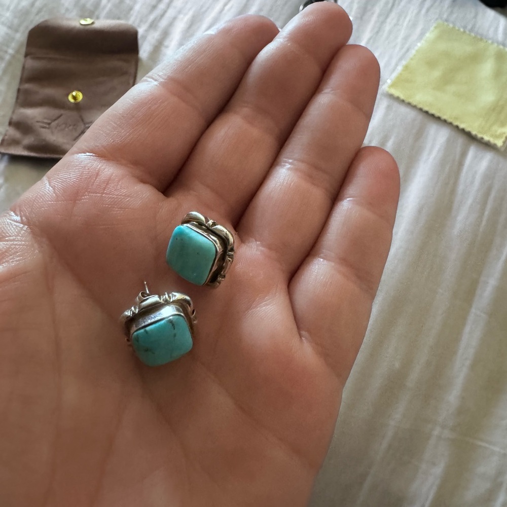 Turquoise and Silver Earrings